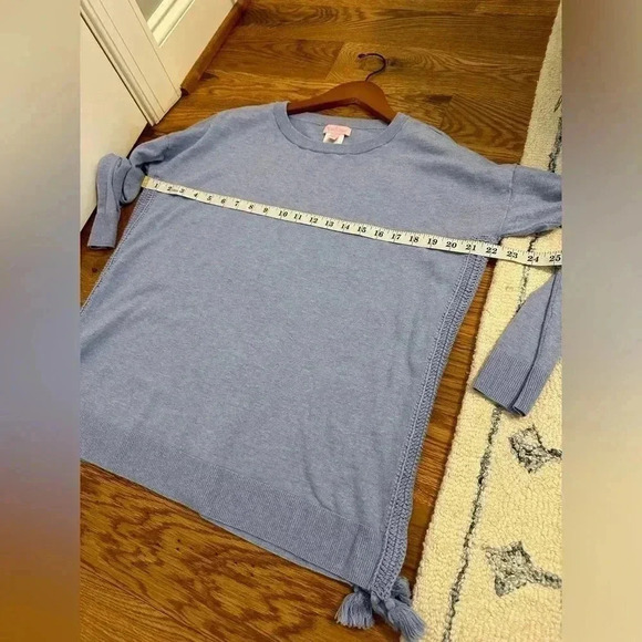 LILLY PULITZER Coolmax Damara Sweater Crochet Side Tassels Women Size S - Picture 8 of 10